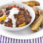 Mixed-bean chilli with wedges