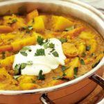 Spicy root & lentil casserole