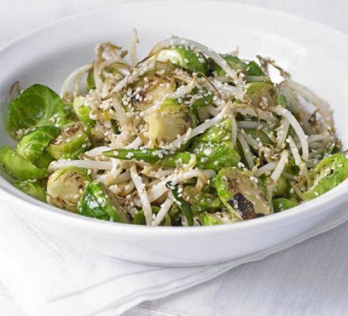 Sprouts with sesame & spring onions Recipe