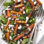 Puy lentil, spiced roast carrot & feta salad