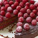 Raspberry chocolate torte