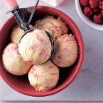Raspberry ripple ice cream
