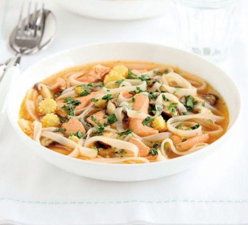 Salmon noodle soup Recipe