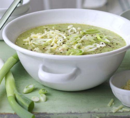 Courgette, potato & cheddar soup