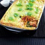 Baked salmon & aubergine cannelloni