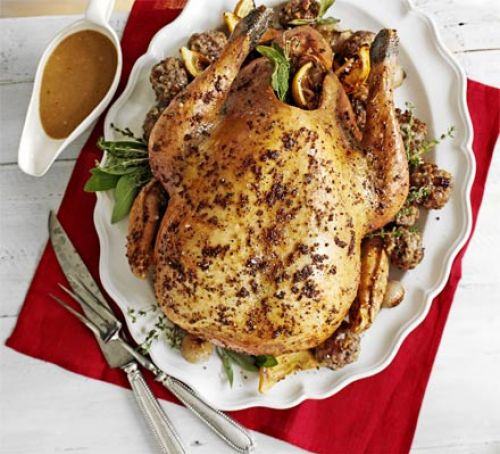 Christmas turkey with clementine & bay butter Recipe
