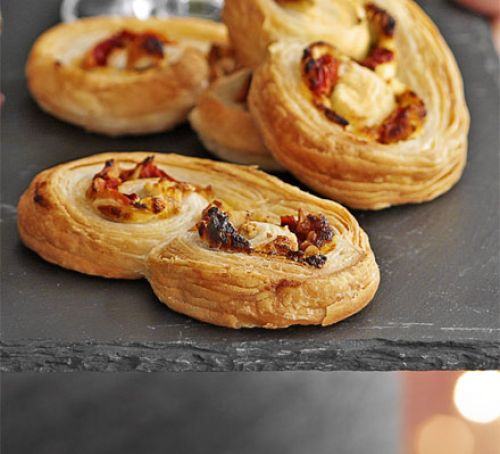 Red pepper, walnut & goat's cheese palmiers