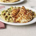 Lemon chicken with fruity olive couscous