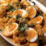 Cauliflower, egg & potato curry