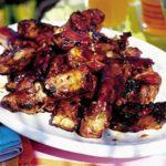 Sizzling spare ribs with BBQ sauce