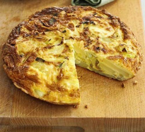 Cheese, leek & potato tortilla Recipe