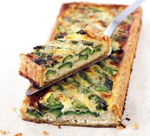 Asparagus & cheese tart