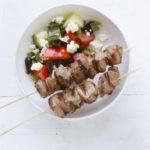 Lamb kebabs & Greek salad