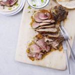 Barbecued Greek lamb with tzatziki