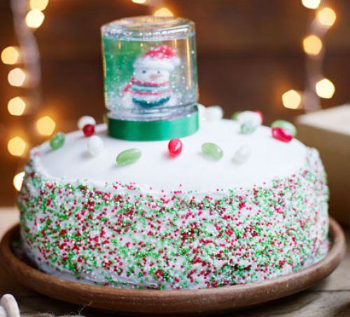 Sparkling snowfetti cake