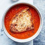 Tomato Soup with Cheese marmite toast recipe