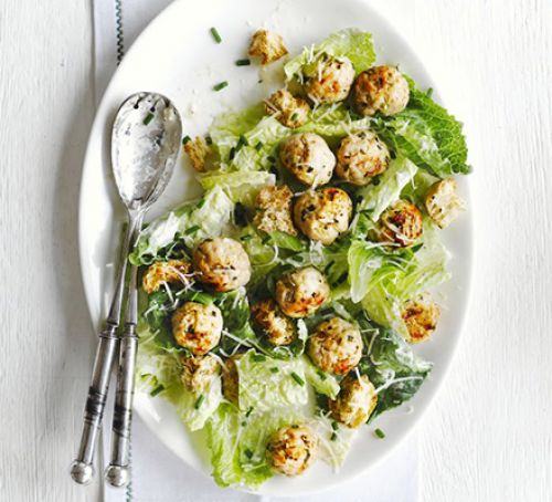 Turkey meatball Caesar salad Recipe
